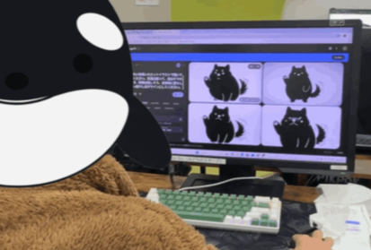 AIコンテンツ制作の様子